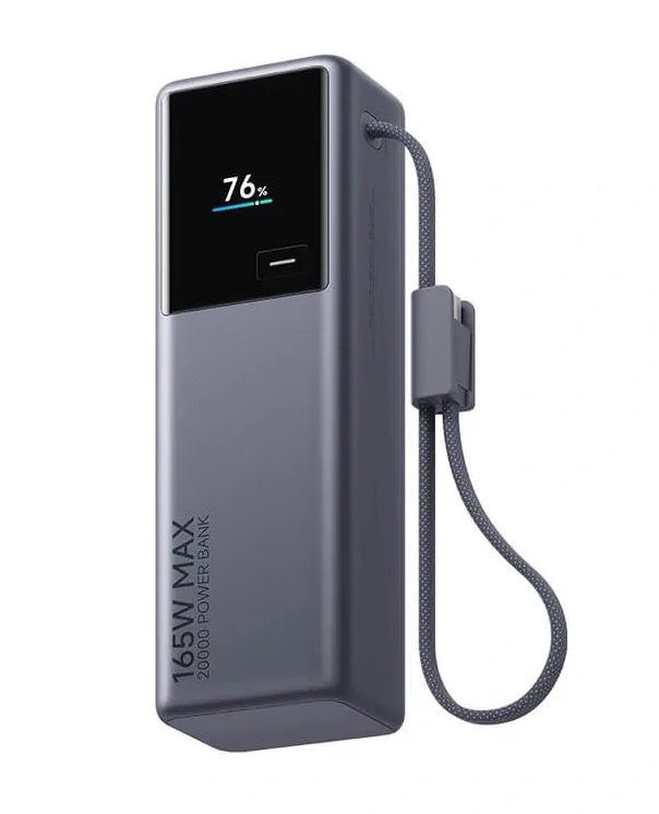 Внешний аккумулятор XiaoMi Power bank 165Вт 20000 мАч (PB2165), Тёмно-серый (BHR08F7CN). Фото 3