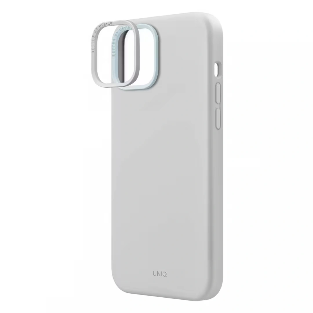 Накладка Uniq Lino для iPhone 15 with MagSafe Chalk Grey (IP6.1(2023)-LINOHMCGRY). Фото 1