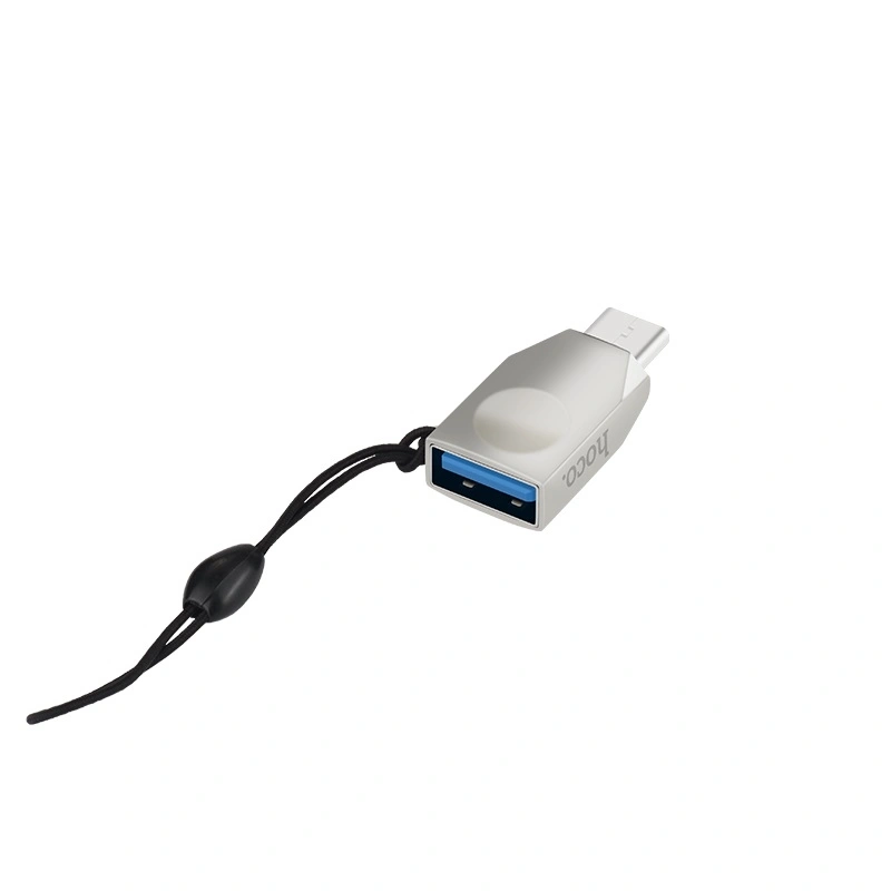 Переходник Hoco UA9 Type-C - Usb, Серебристый. Фото 1