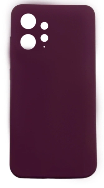 Накладка Silicone Case Logo для Redmi Note 12 4G, Винная. Фото 1