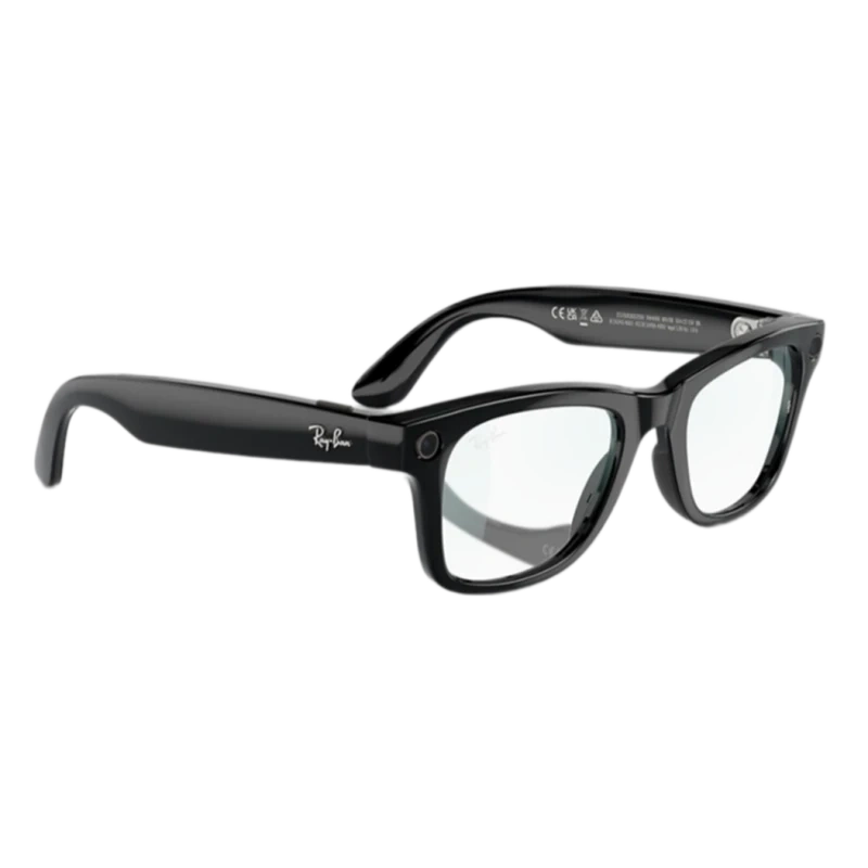 Умные очки Ray Ban Wayfarer RW4006 Глянцевый чёрный/Прозрачный150-50mm (601/SB50). Фото 4