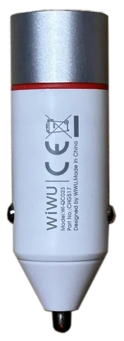 Автомобильное зарядное устройство Wiwu Mars Dual 2 USB-C Car Charger 60W, Белое (Wi-QC023). Фото 2