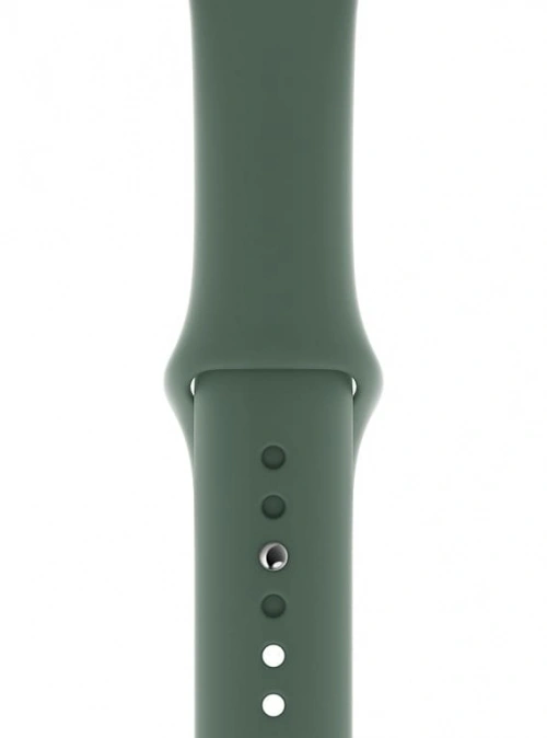 Ремешок силиконовый для Apple Watch 44/45/46/49мм, Тёмно-зелёный. Фото 2