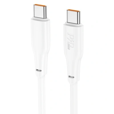Кабель Hoco X93 Force Type-C, 3А, PD100W, 2м, Белый. Фото 1