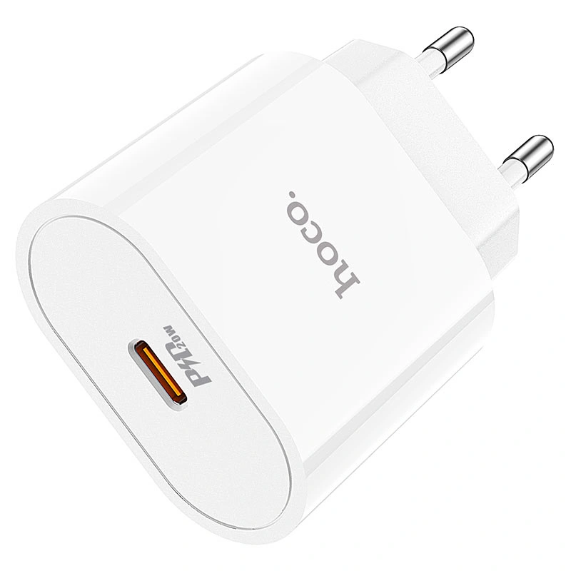 Сетевое зарядное устройство Hoco C94A Metro single port PD20W, Белое. Фото 4