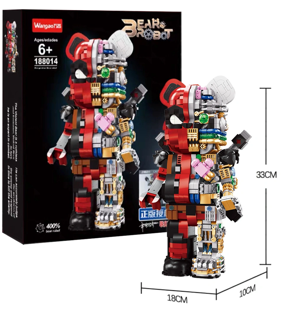Конструктор Wangao 188014. Creator Expert Deadpool Semi-Mechanical Bear Brick, 2000 деталей. Фото 1