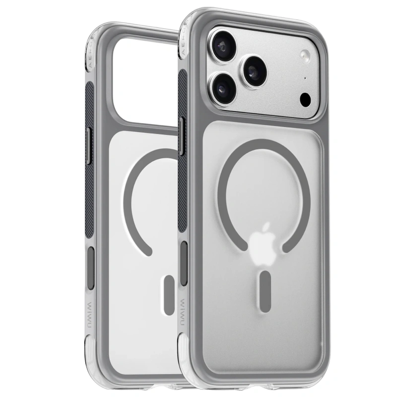 Накладка Wiwu для iPhone 17 Pro AeroShield Pro (MagSafe), Серый (AS-202). Фото 1