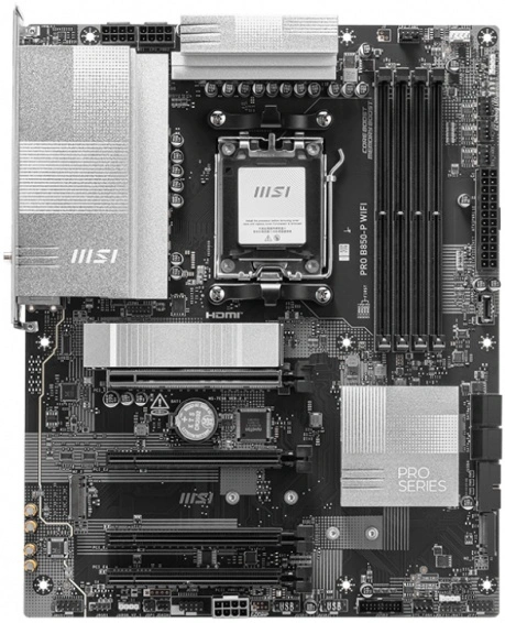 Материнская плата MSI PRO B850-P WIFI (AM5, ATX). Фото 1