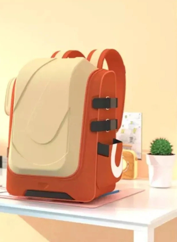 Рюкзак школьный UBOT Outdoor Wind Antibacterial Spine Protection Schoolbag 22L (330x263x400), Оранжевый/бежевый (UBOT-006). Фото 2