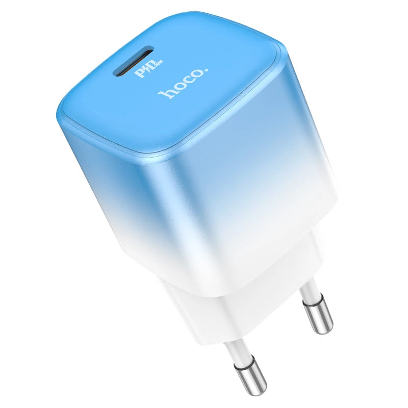 Сетевое зарядное устройство Hoco C101A PD20W, Blue. Фото 1