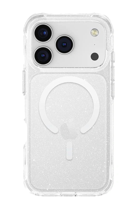Накладка Uniq для iPhone 17 Pro LifePro Xtreme (MagSafe), Светящаяся мишура (IP6.3P(2025)-LPRXMTLUC). Фото 2