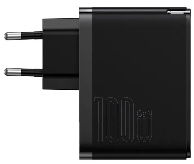 Сетевое зарядное устройство Baseus GaN5 Pro Fast Charger C+U 100W, Чёрный (CCGP090201). Фото 1