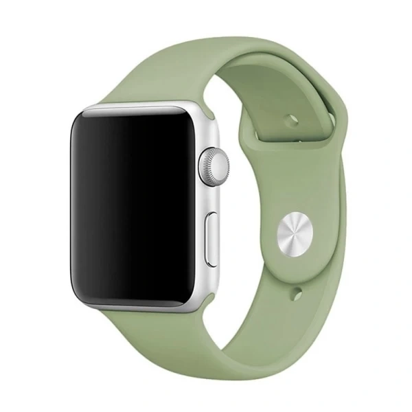 Ремешок силиконовый для Apple Watch 44/45/46/49мм, Оливковый. Фото 1