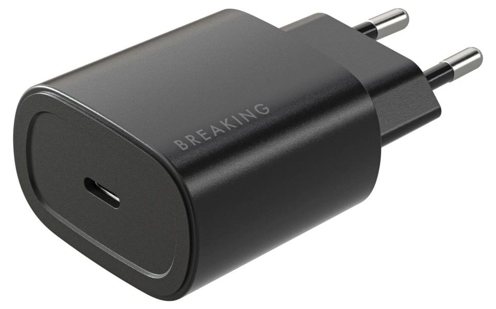 Сетевое зарядное устройство Breaking USB-C P-06 25W, Чёрный (22241). Фото 3