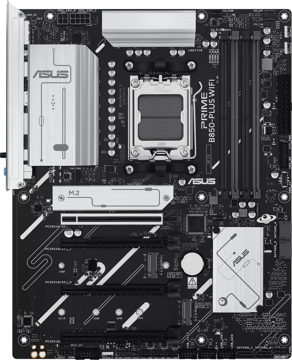 Материнская плата ASUS PRIME B850-PLUS WIFI (AM5, ATX). Фото 1
