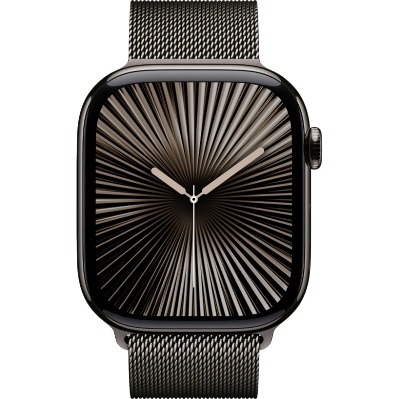 Apple Watch Series 10 GPS + Cellular, 46 мм, Slate Titanium, Миланская петля "Slate", размер M/L (MWYW3). Фото 2