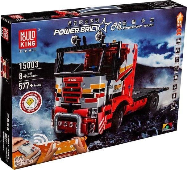 Конструктор Mould King Power Brick 15003. Грузовой Тягач-автовоз Technic, 577 детали. Фото 4