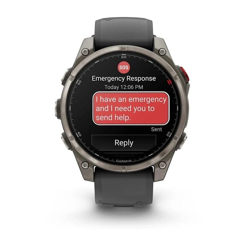 Умные часы Garmin Fenix 8 Pro 51mm, Amoled/Sapphire, Titanium wiht Graphite/Black Silicone Black (010-03199-11). Фото 2