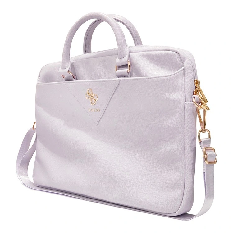 Сумка для ноутбука Guess 15"/16" PU Grained leather Bag 4G metal logo with Zipper, Purple (GUCB15ZPGSTEGU). Фото 3