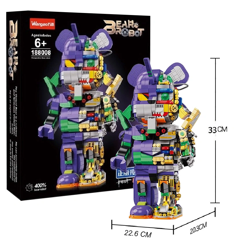 Конструктор Wangao 188008. EVA Bear Robot Building Block, 1000 деталей. Фото 1