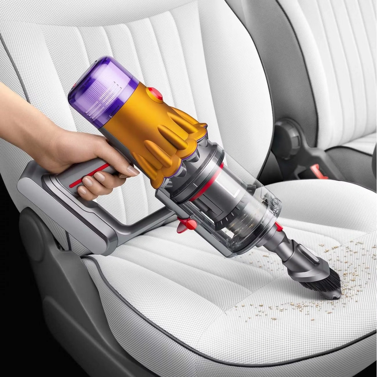 Беспроводной пылесос Dyson V12 Detect Slim Absolute, Yellow/Nickel (SV46). Фото 3