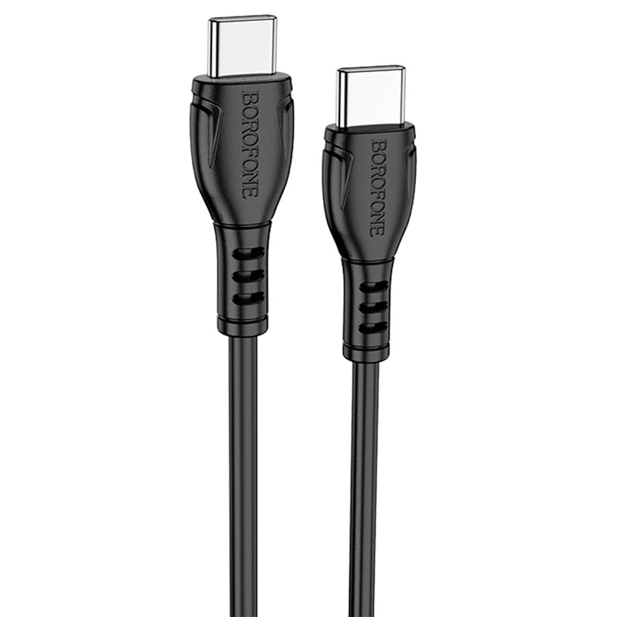 Кабель Borofone BX51 Triumph Type-C for Type-C PD 60W 1м, Чёрный. Фото 1