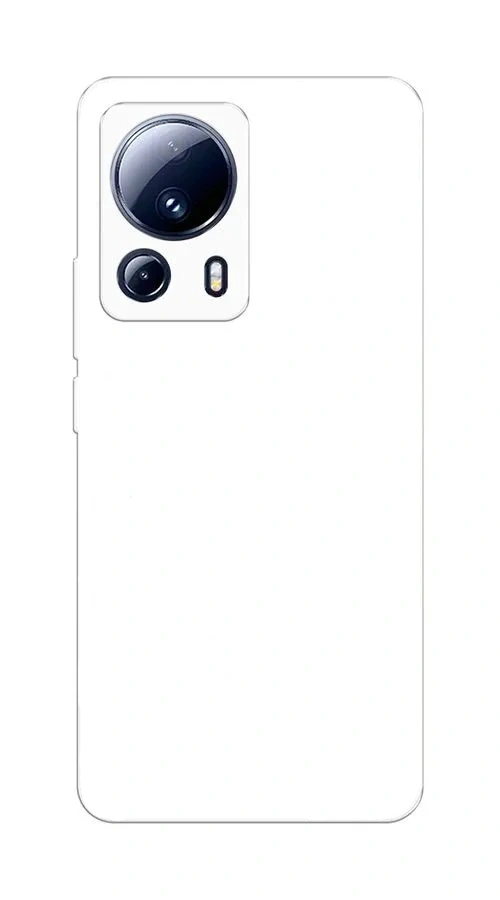 Накладка Silicone Case Logo для Xiaomi 13 Lite, Белая. Фото 1