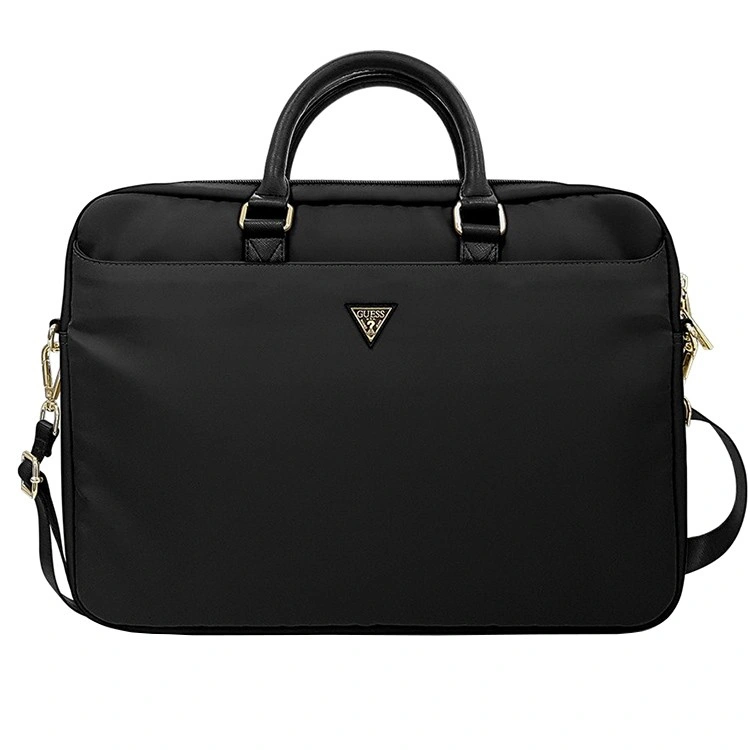 Сумка для ноутбука Guess 15"/16" Nylon with Triangle metal logo, Чёрный (GUCB15NTMLBK). Фото 1