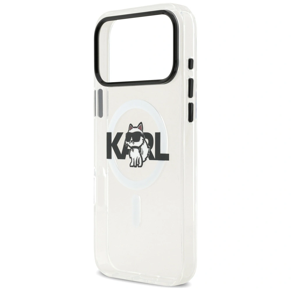 Накладка Lagerfeld для iPhone 17 Pro Max ML Sketch Choupette Metal camera (MagSafe), Прозрачный (KLHMP17XHGCHGKBT). Фото 6