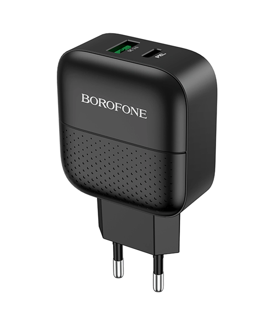 Сетевое зарядное устройство Borofone BA46A Premium PD+QC3.0, Чёрное. Фото 3