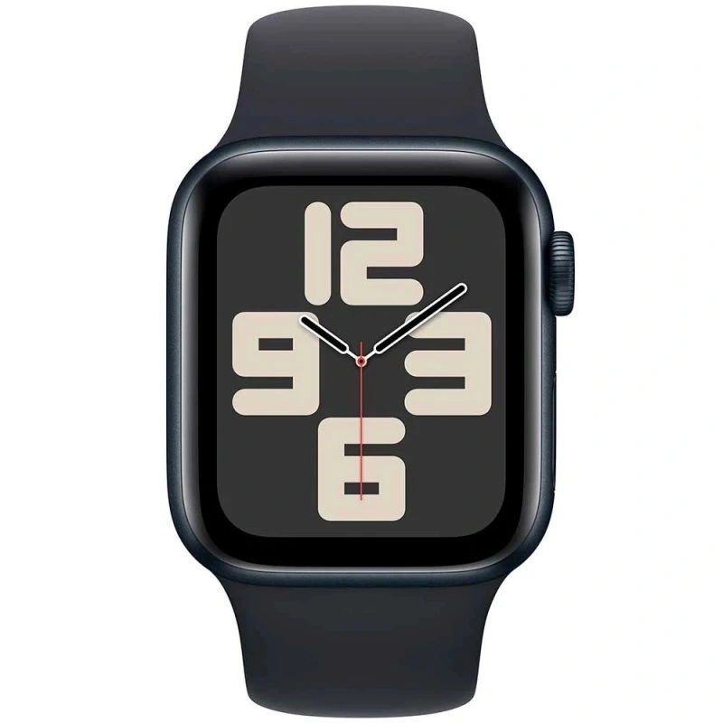 Apple Watch SE 2024, 40 мм, алюминий цвета "тёмная ночь", Midnight Sport Band, S/M (MXE73). Фото 2