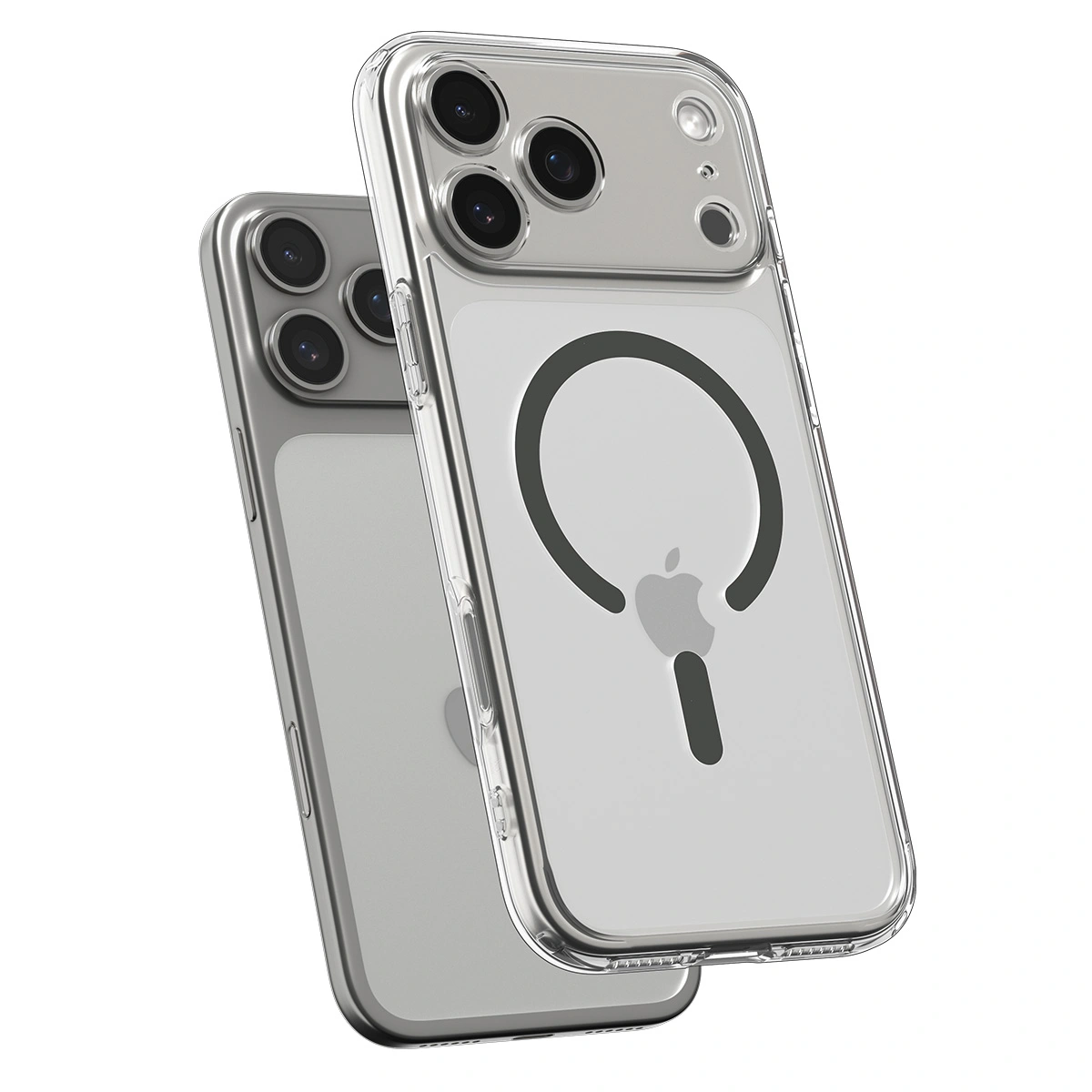 Накладка Spigen Ultra Hybrid (MagSafe) для iPhone 17 Pro Max, Прозрачный графит (ACS10283). Фото 5