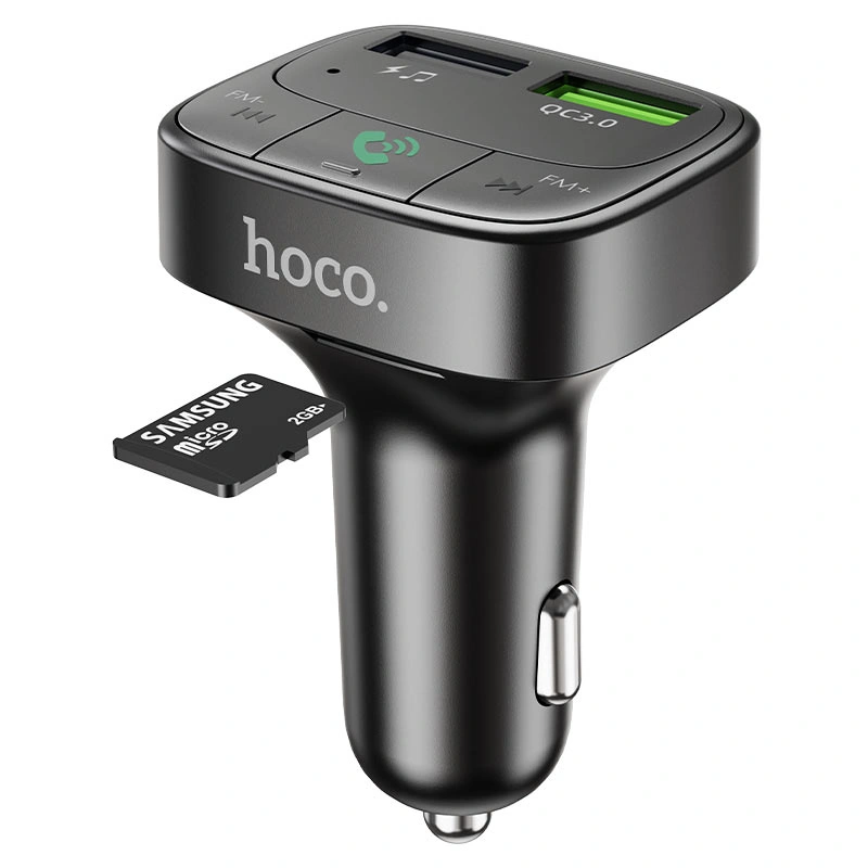 Автомобильное зарядное устройство Hoco E59 Promise QC3.0 FM трансмиттер, Black. Фото 4