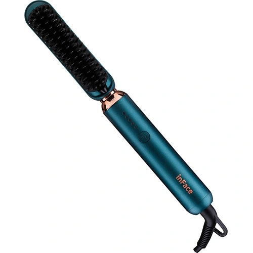 Стайлер для укладки InFace ION Hairbrush, Зелёный (ZH-10D). Фото 2