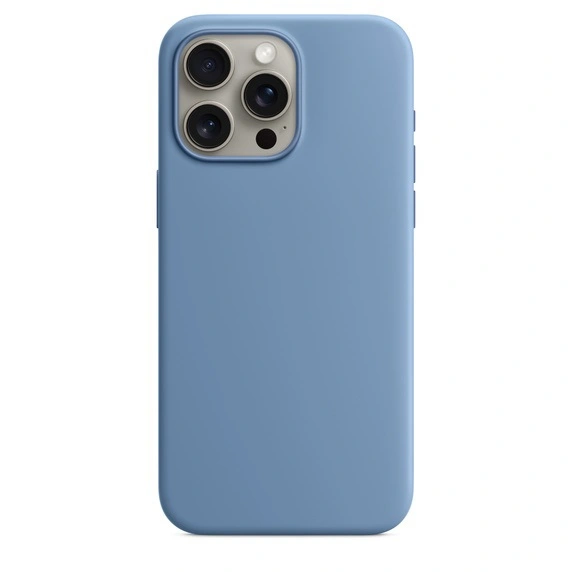Накладка Silicone Case With MagSafe для iPhone 15 Pro, Winter Blue. Фото 1