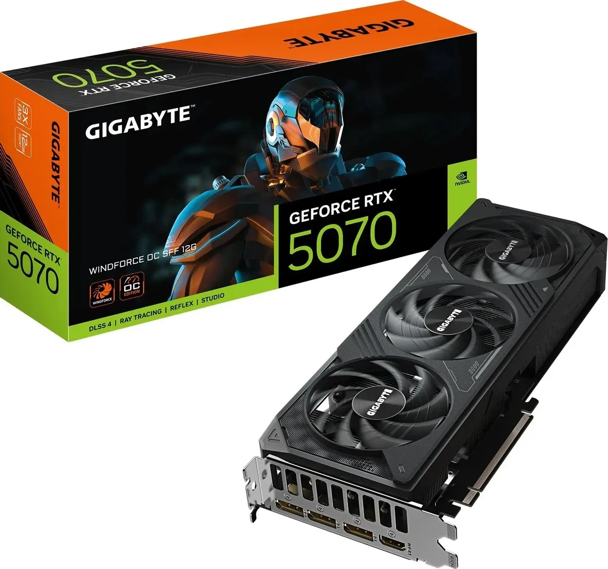 Видеокарта Gigabyte GeForce RTX 5070 WINDFORCE SFF 12Гб GDDR7 192 bit PCIe 5.0. Фото 6