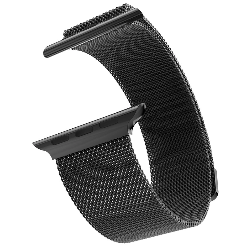 Ремешок для Apple Watch 44/45/46/49мм миланский сетчатый браслет, Black. Фото 1