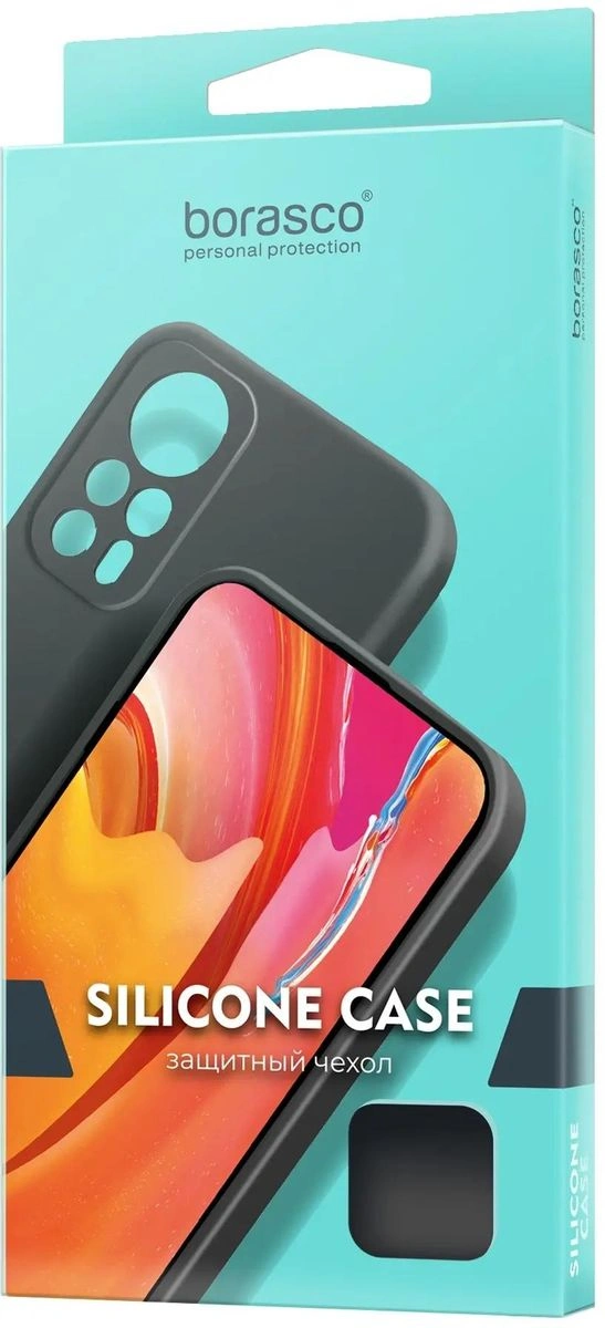 Накладка boraSCO Silicone Case для Infinix Hot 50i, Чёрная. Фото 3