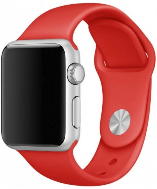 Ремешок силиконовый для Apple Watch 38/40/41/42мм, Красный. Фото 1