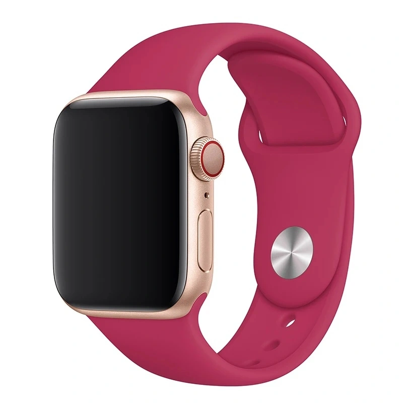 Ремешок силиконовый для Apple Watch 38/40/41/42мм, Бордовый. Фото 1