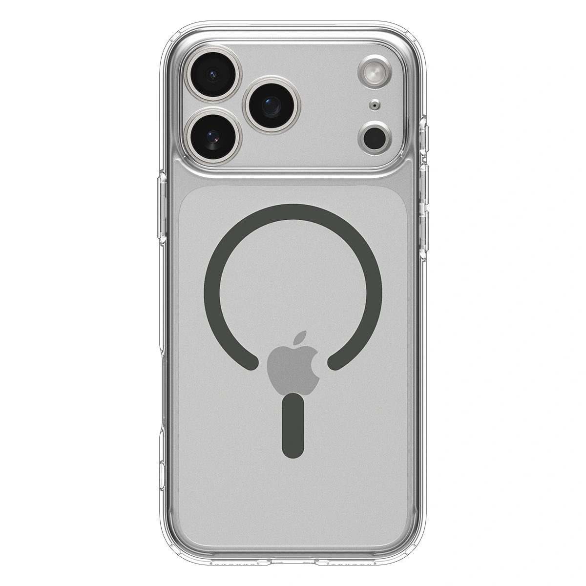Накладка Spigen Ultra Hybrid (MagSafe) для iPhone 17 Pro Max, Прозрачный графит (ACS10283). Фото 2