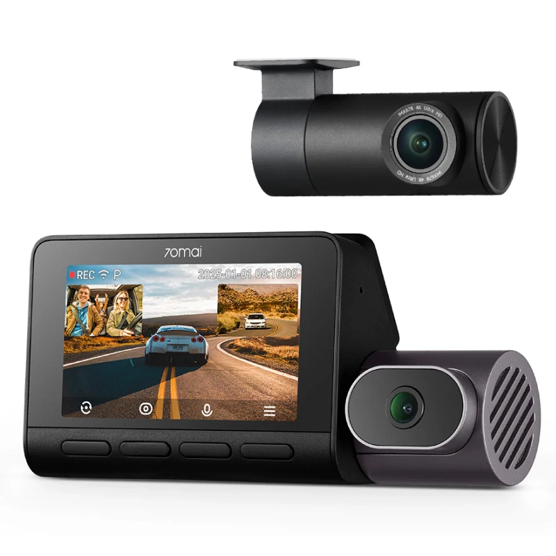 Видеорегистратор 70mai Dash Cam 4K T800 HDR Set, Black (T800-2). Фото 1