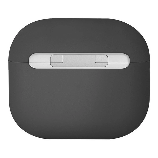Чехол Uniq для наушников AirPods 4 LINO Liquid silicone, Grey (AIRPODS(2024)-LINOGRY). Фото 2