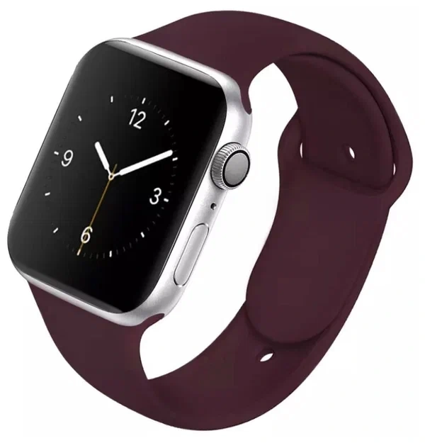 Ремешок силиконовый для Apple Watch 38/40/41/42мм Марсала. Фото 1