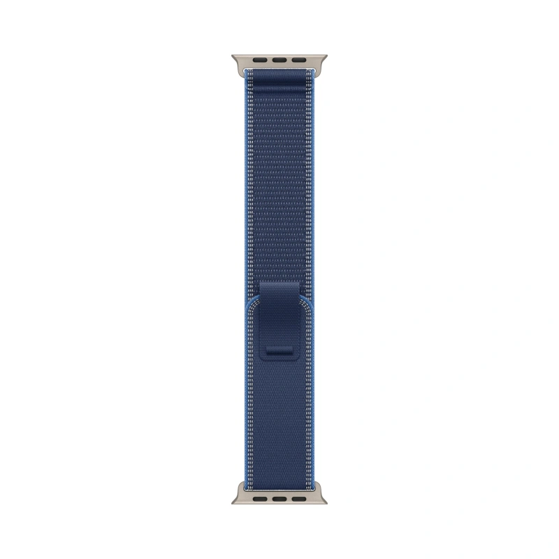Apple Watch Ultra 3 (2025) GPS+Cellular 49mm, Natural Titanium ремешок "Blue/Bright Blue Trail Loop" S/M 130-180 mm (MEWR4). Фото 3