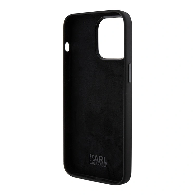 Накладка Lagerfeld для iPhone 15 Pro Liquid Silicone NFT Karl & Choupette heads Hard, Black (KLHCP15LSDHKCNK). Фото 4