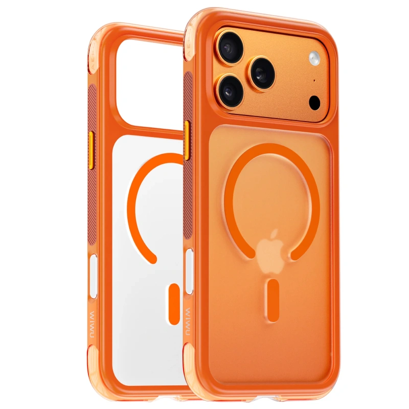 Накладка Wiwu для iPhone 17 Pro AeroShield Pro (MagSafe), Оранжевый (AS-202). Фото 1