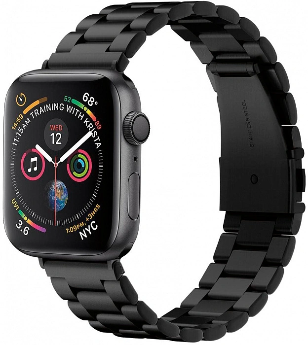 Ремешок Spigen Modern Fit для Apple Watch 44/45/46/49мм, Чёрный (062MP25403). Фото 1