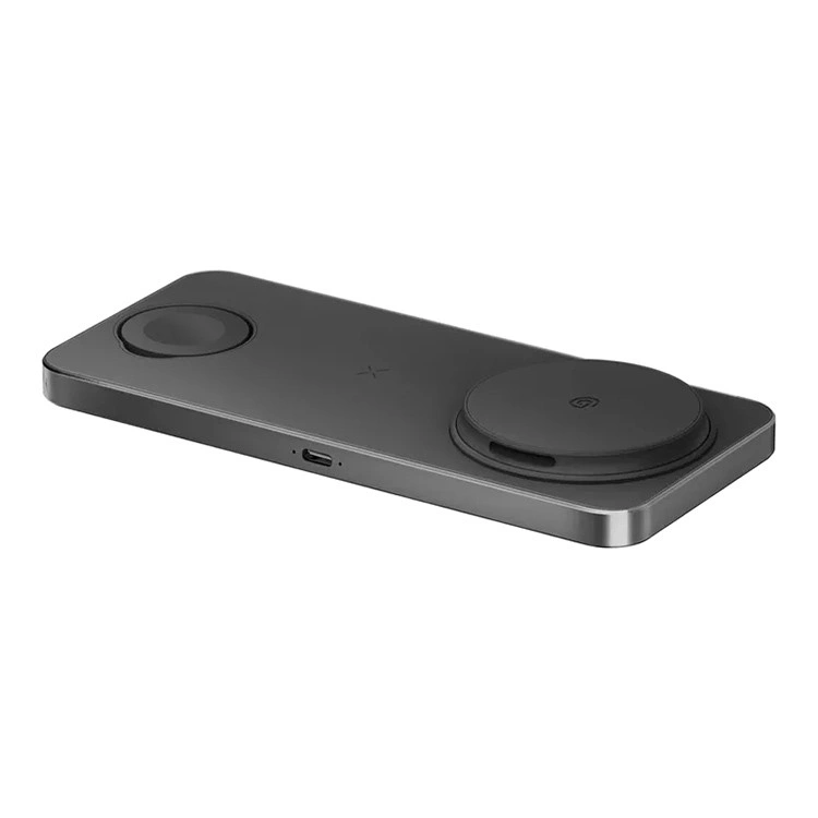 Беспроводное зарядное устройство EnergEA Bazic GoMag Station 3-in-1 (with Apple watch charger) 15W, Black (GM-STN-BLK). Фото 6