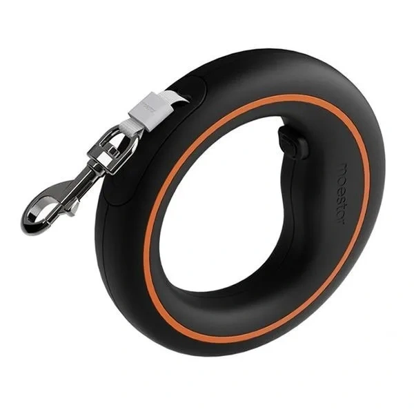 Поводок Moestar Ufo Retractable Leash 2 Air, Чёрный, оранжевый. Фото 1